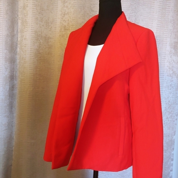 TALBOTS fire red🔥 open front blazer jacket! - Picture 5 of 15